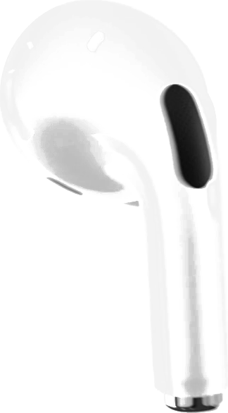A single AirPods Pro earbud, annotated