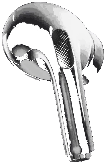 An AirPods Pro earbud, seen from the side